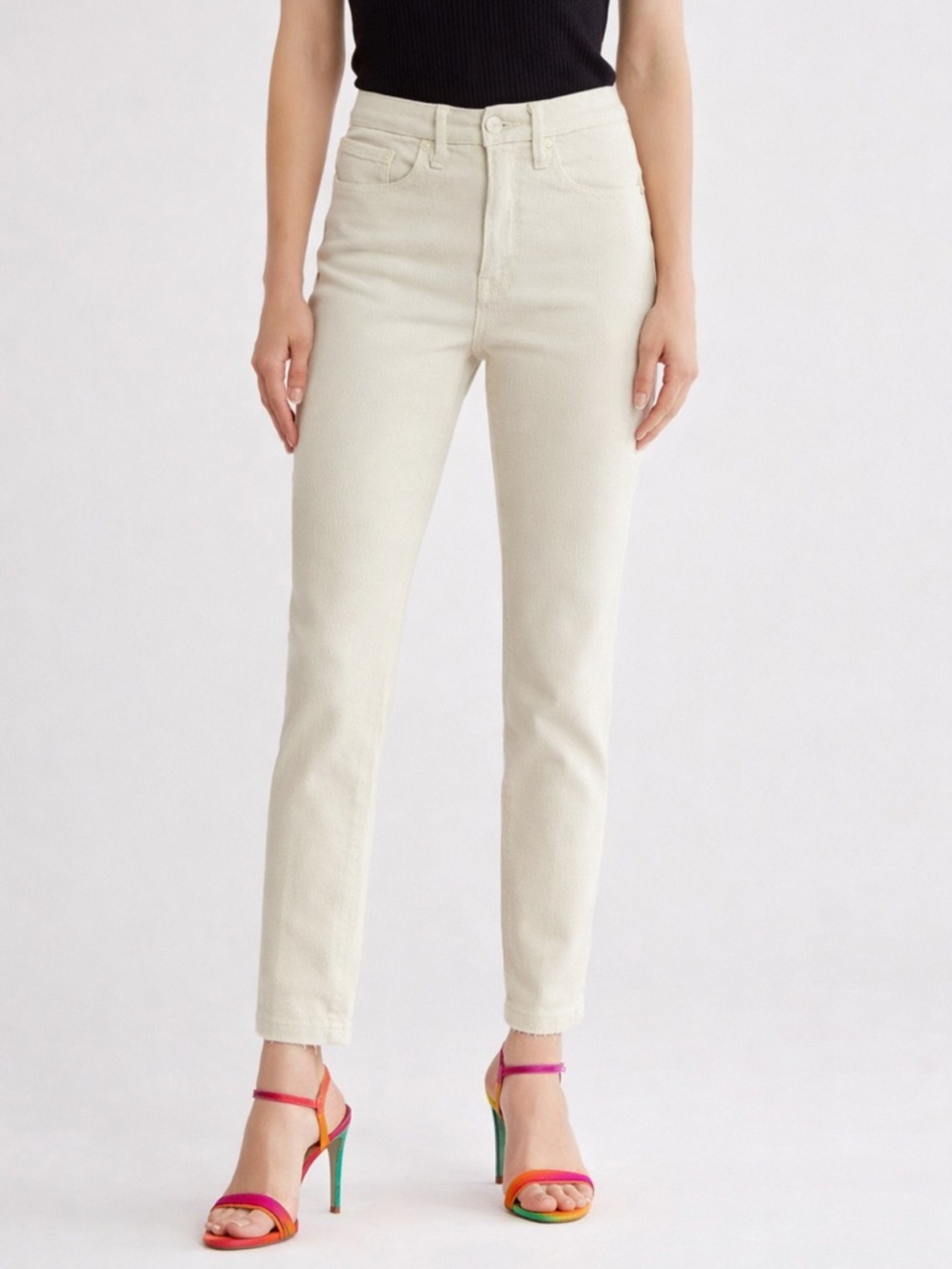 Good American Classic High Waist Skinny Jeans Bone Cream Size‎ 4/27 NWOT